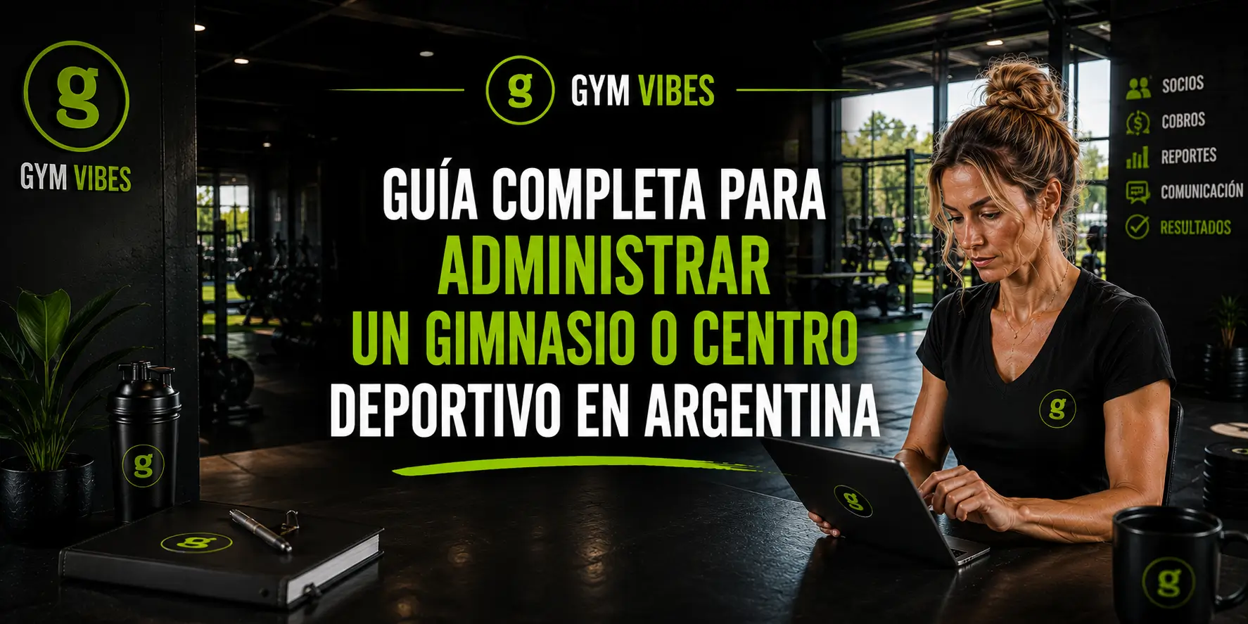 chica usando gymvibes para administrar su centro deportivo