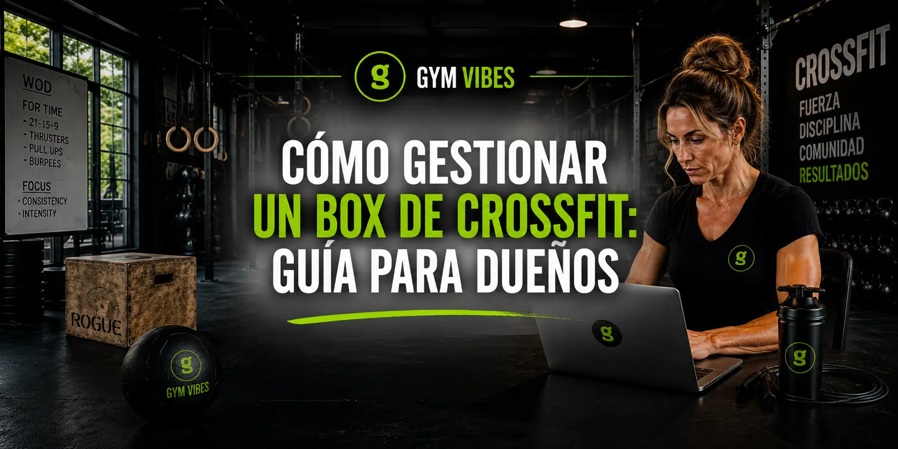 mujer usando gymvibes
