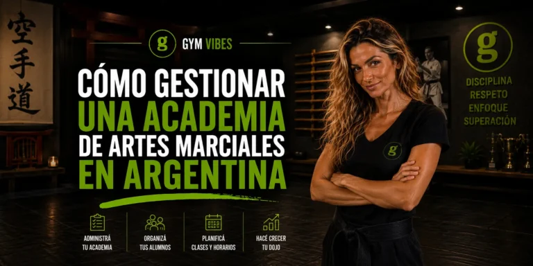 mujer administrando academia de artes marciales con gymvibes